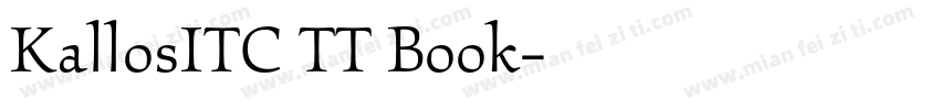 KallosITC TT Book字体转换